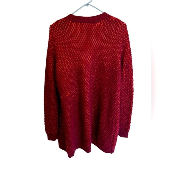 Grace and Lace Wubby Cardi Sweater Medium | Wine Plush Knit | Cozy Fall Layering - Picture 3 of 3